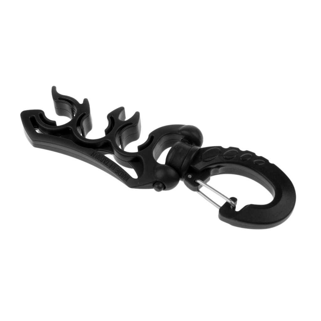 Soporte de Clip de manguera BC para buceo, Snorkel, para 3 mangueras/regulador/calibre: Black