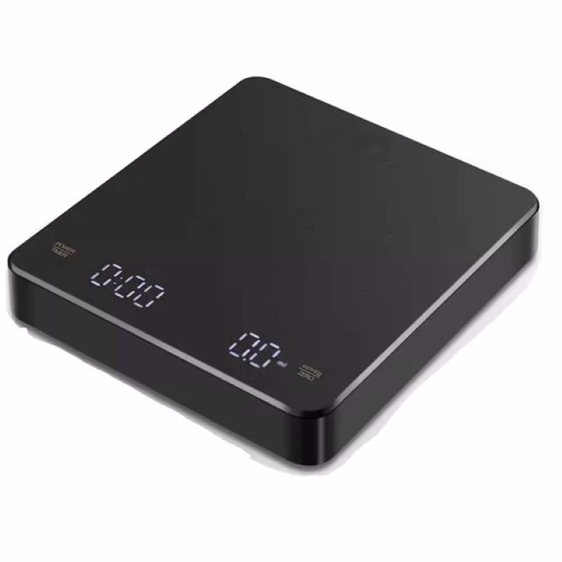 KC2 Digital Rechargeable Coffee Scale with Timer LED Screen Espresso USB 0.1g to 3kg High Accuracy Measuring Kitchen Scale: Default Title