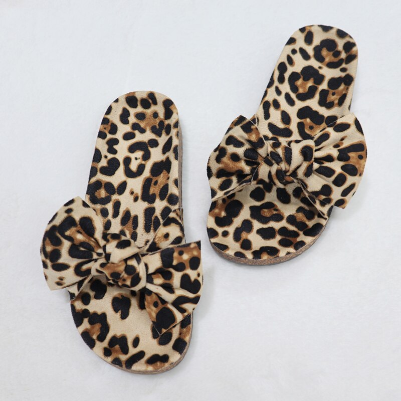 women fatia leopard ribbon sandals with cork lady open toe cork slides slippers