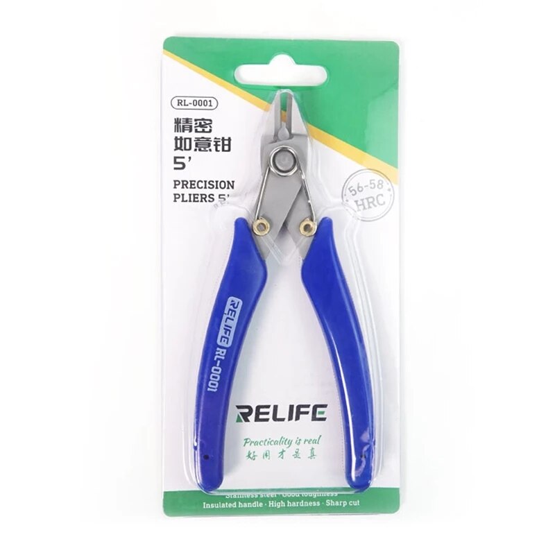 5 "precisión Diagonal azul pinzas para cortar para alambre cortador de Cable de alta dureza HDR 56-58 electrónica de reparación de la palanca herramientas de mano