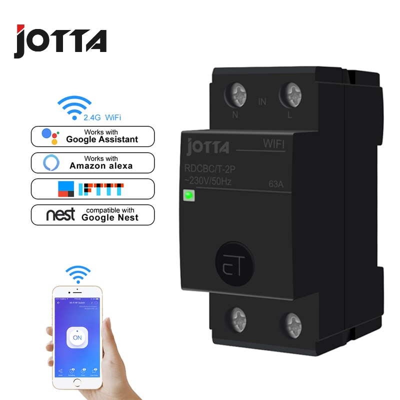 1P 2P 4P 50A 63A 80A 100A Din Rail Wifi Stroomonderbreker Smart Switch Afstandsbediening Door smart Leven Tuya Voor Smart Home