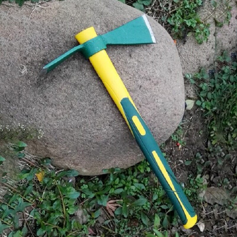 Pickaxe multifunción para acampada al aire libre, montaña, mango de fibra de vidrio, herramientas de mano de tamaño pequeño para jardín, cuidado de deshierbe