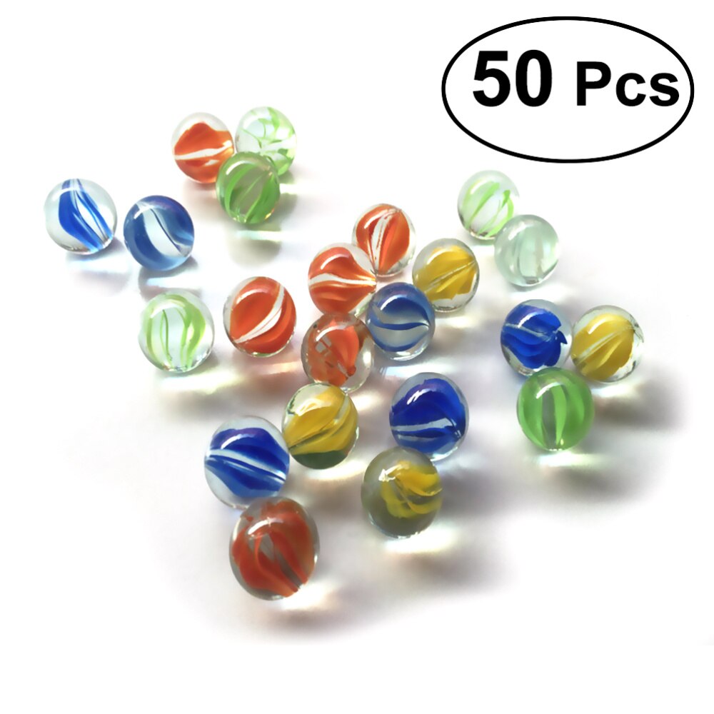 Set of Marbles Lovely Cute Chic Interesting Glass Marbles for Children Kids Boys: 50 pcs