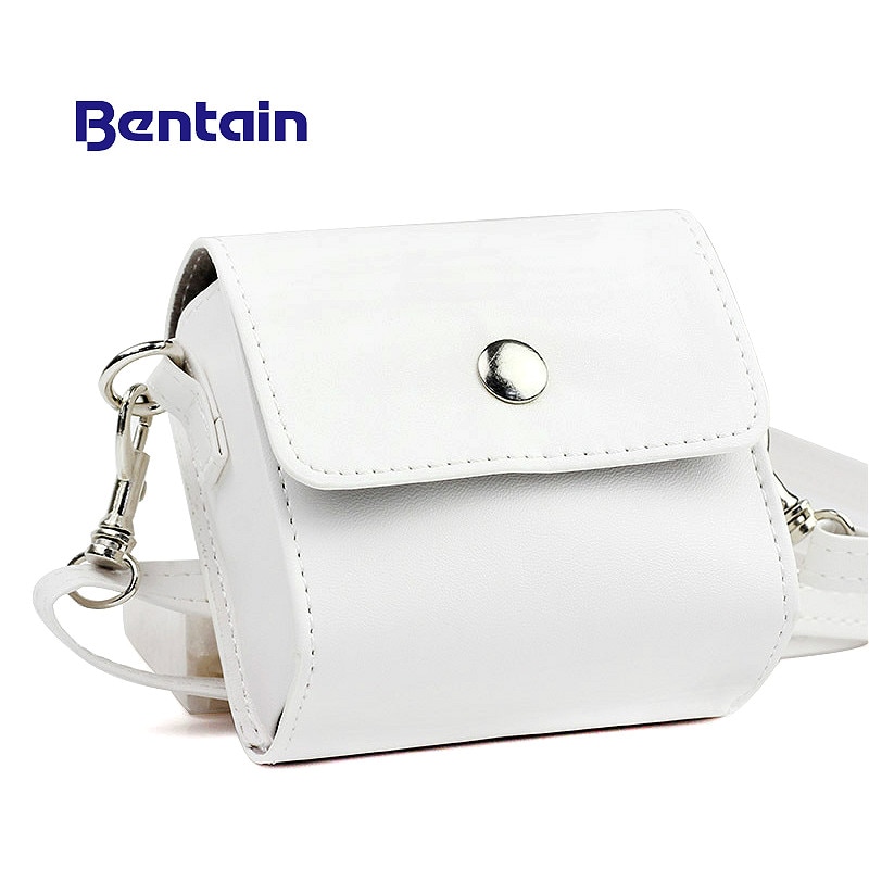 1pc PU Leather White Bag Case for PAPERANG Printer Photo Printer Portable Camera Bag Travel Accessories