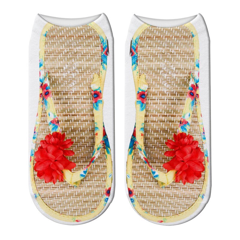Lærred sko bomuldsstrømper 3d trykte skelet sommerstrømper sjove kawaii kranium fod lavt skåret ankelstrømper til kvinder sox: Stil 8