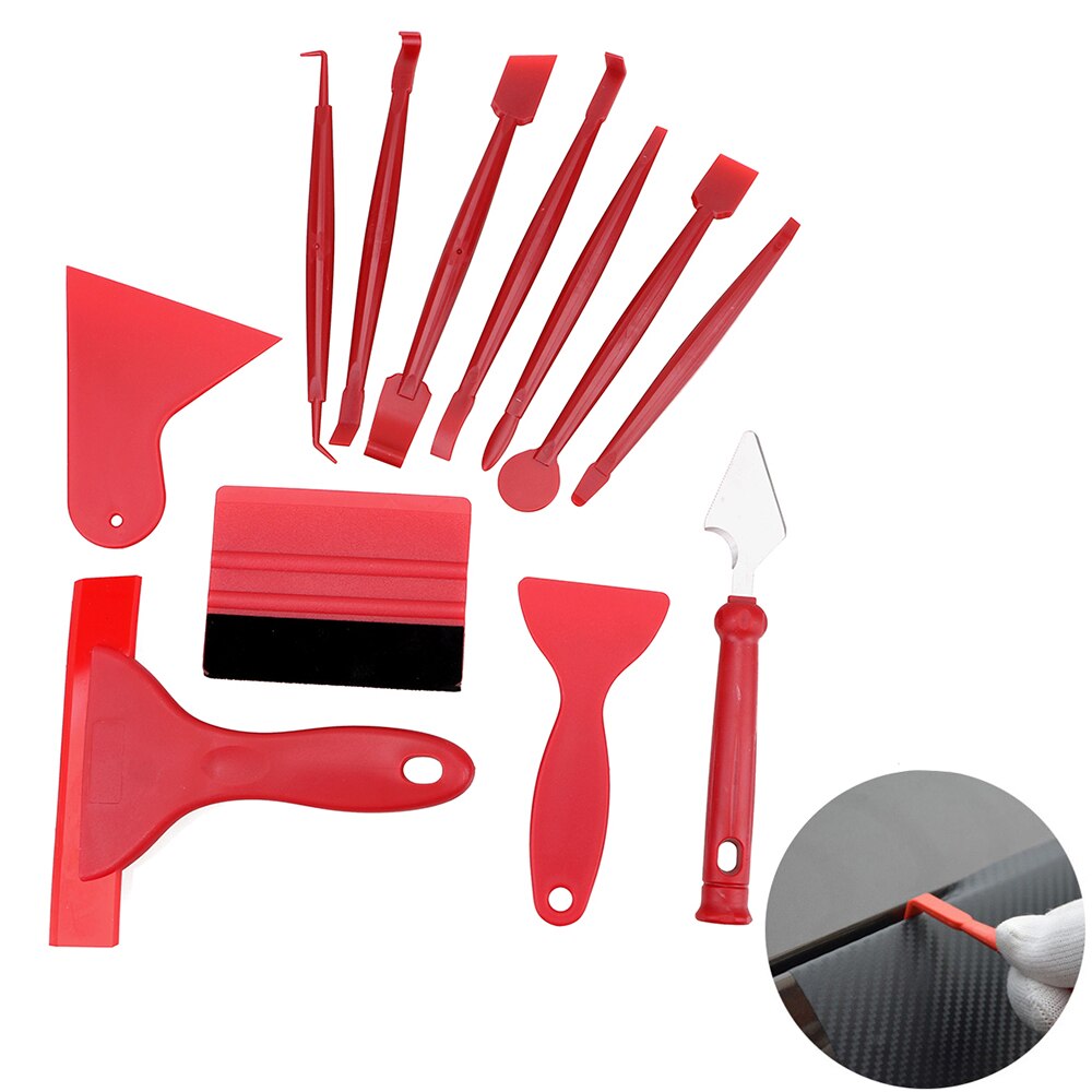 Window Tint Film Corner Blades Car Removal Kits Squeegee Scraper Set Repair Tools Kit Car Wrap Film Tools Trim Removal Tools