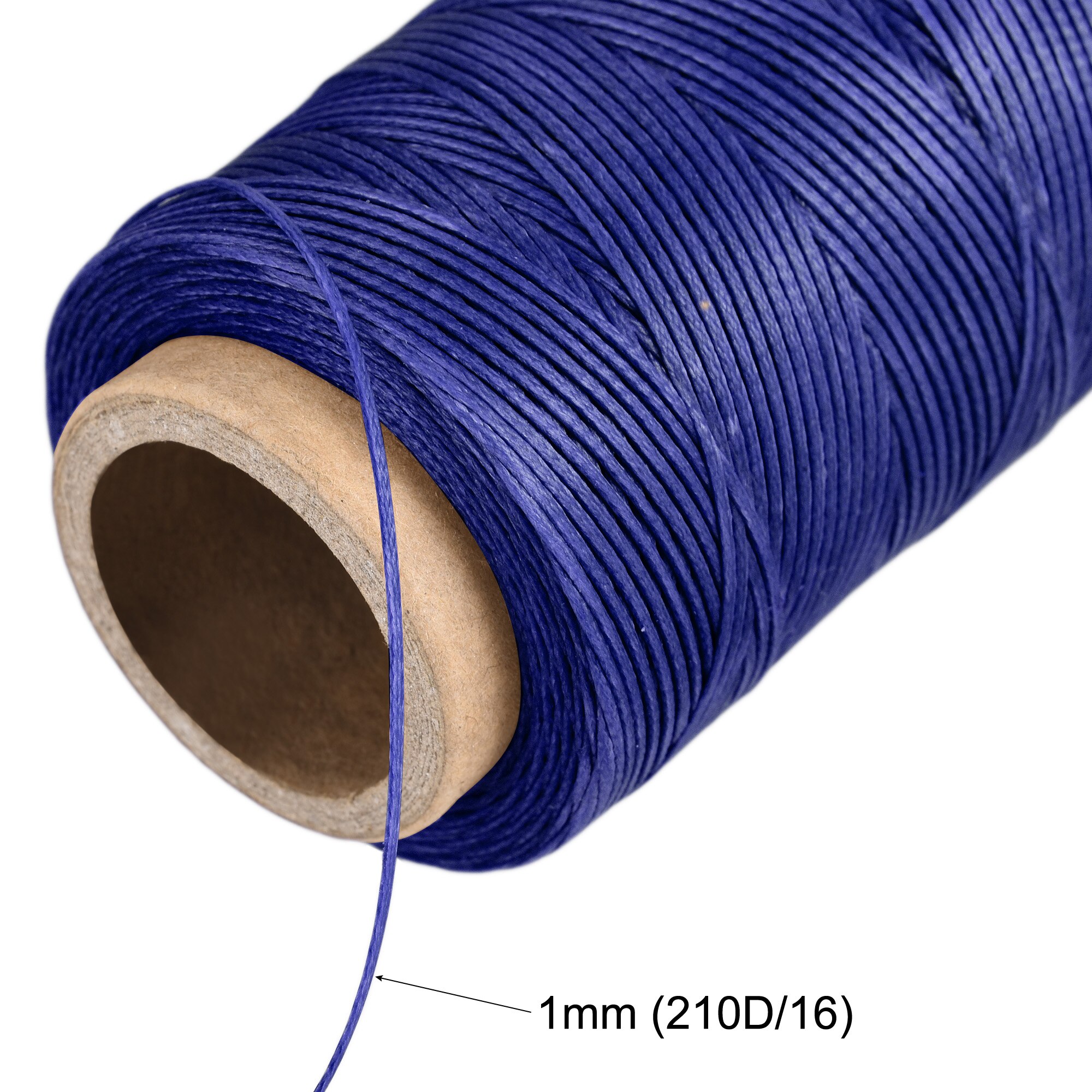 Uxcell Lederen Naaigaren 186 Meter 210D/1Mm Polyester Gewaxt Koord Voor Handmatig Naaien, Donkerblauw