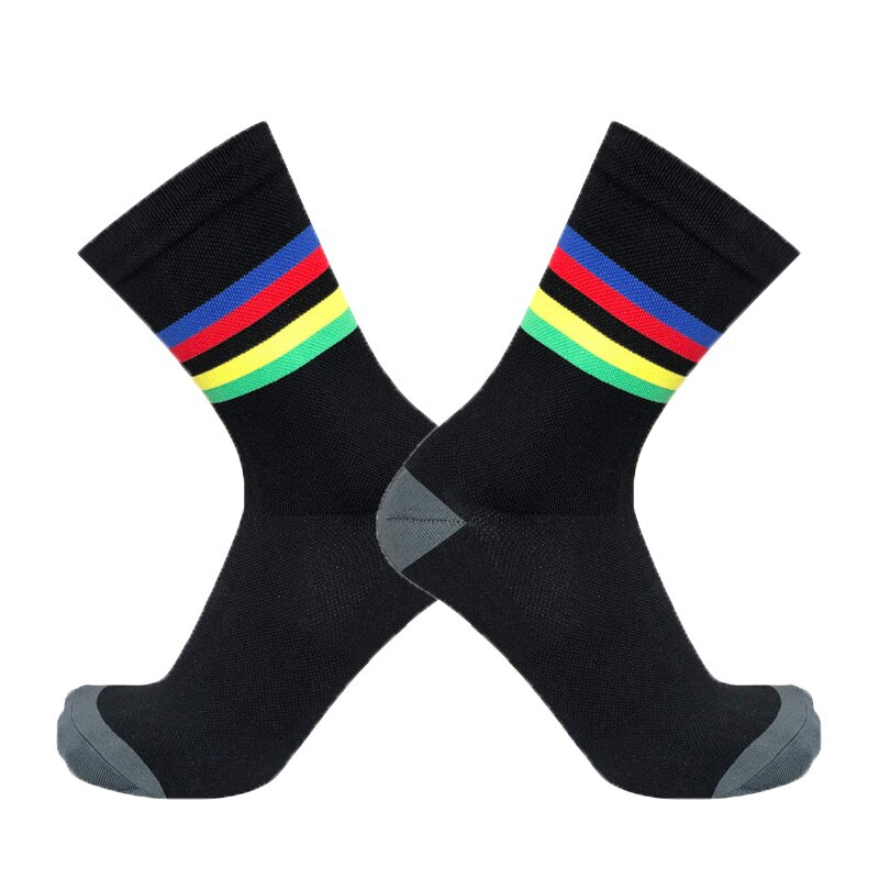 New Pro competizione calzini da Ciclismo lettera calzini sportivi compressione traspirante calzini da bici da esterno uomo donna Calcetines Ciclismo: C2 black