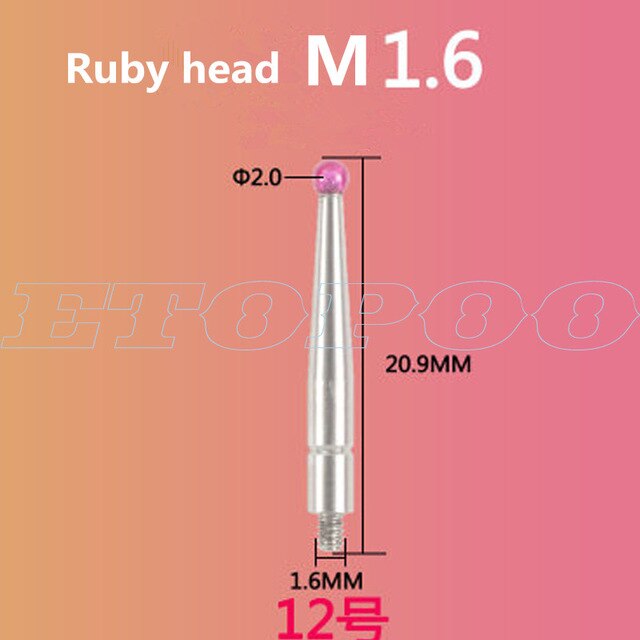 0-0.002mm 8 jewels Lever Indicator Analog Display Dial Lever Shockproof Dial test Gauge Indicator Meter Dial Micrometer 0-0.8mm: Ruby head