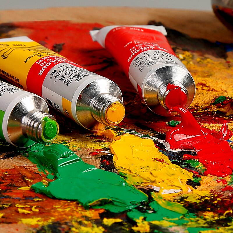 Professionele 12/18 Kleuren Olieverf Set Olieverf Pigment Voor Artist School Student Acuarelas Art Supplies
