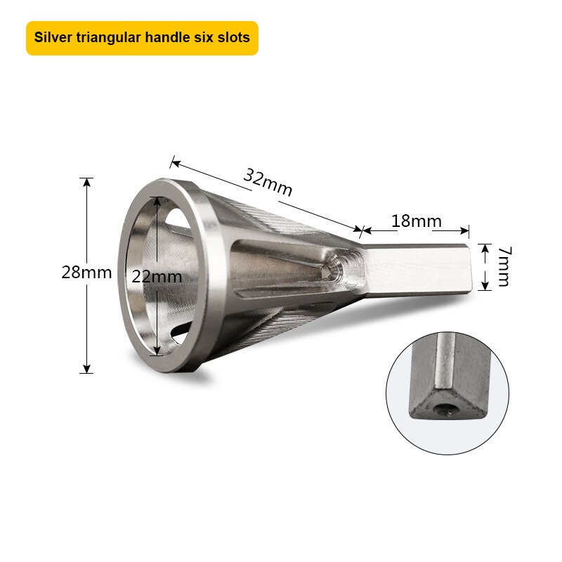 Ontbramen Externe Afschuining Tool Roestvrij Staal Verwijderen Burr Gereedschap Voor Metalen Boren Tool: Silver type1