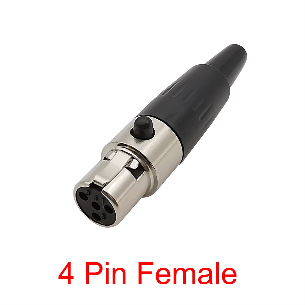 Mini XLR 3 pines 4 pines 5 pines 6 pines enchufe hembra macho micrófono conector de Audio Cable adaptador de micrófono de soldadura: Lavanda