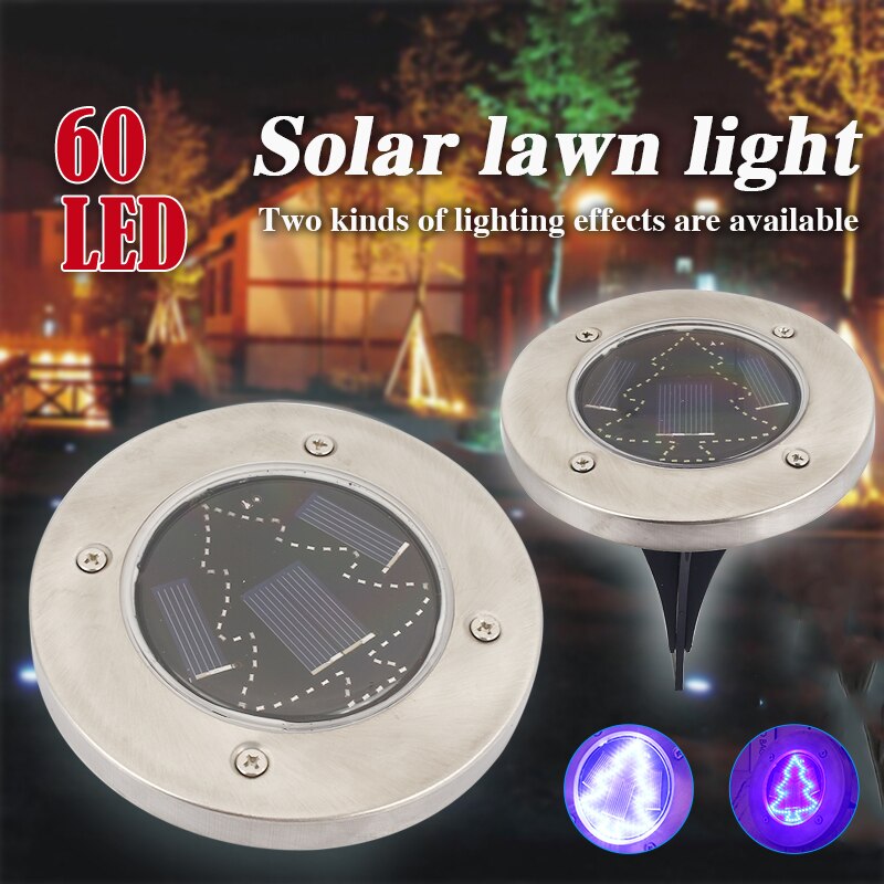 Luces de discoteca de lámpara de suelo luz enterrada para hogar, jardín, cubierta, canaleta, energía Solar, árbol de Navidad, respetuoso con el medio ambiente, flor duradera para exteriores