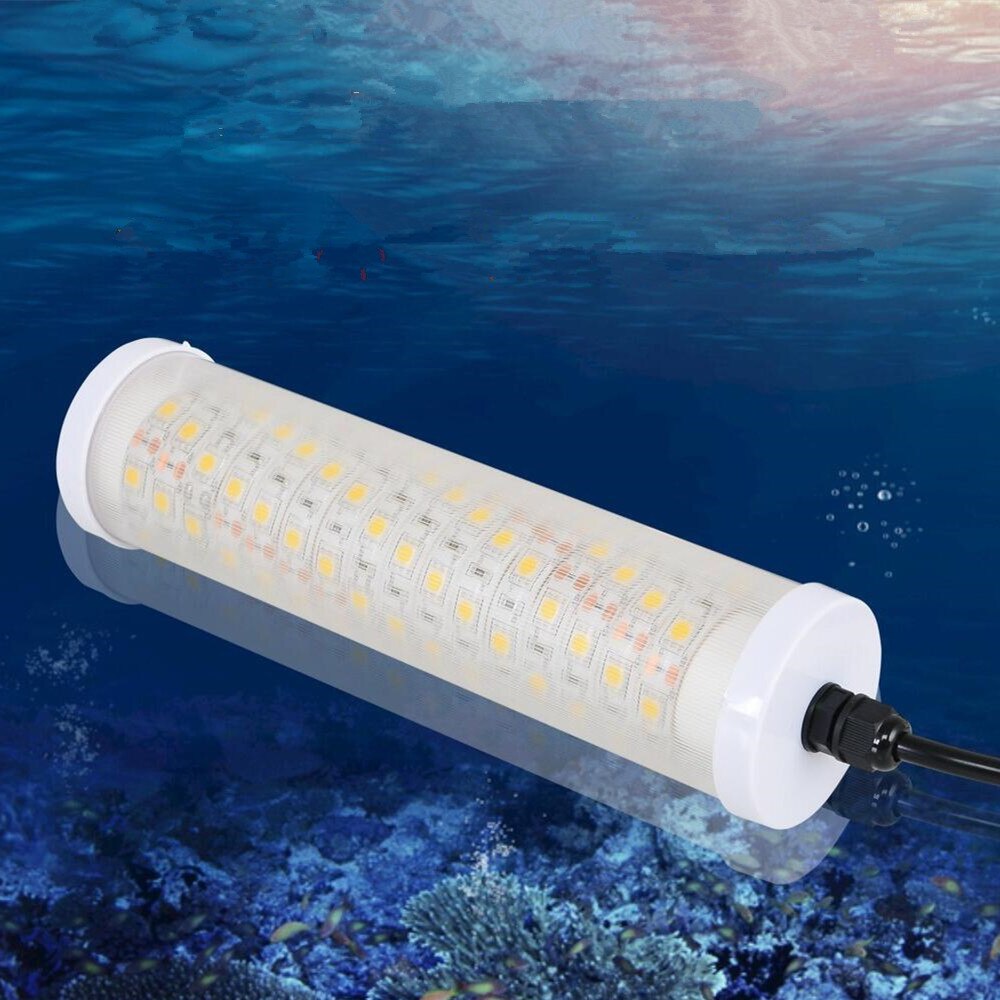 Luz de pesca nocturna sumergible para uso bajo el agua, luz LED verde de 20W y 30W para atraer peces, lámparas nocturnas para barcos, muelles, herramientas de pesca