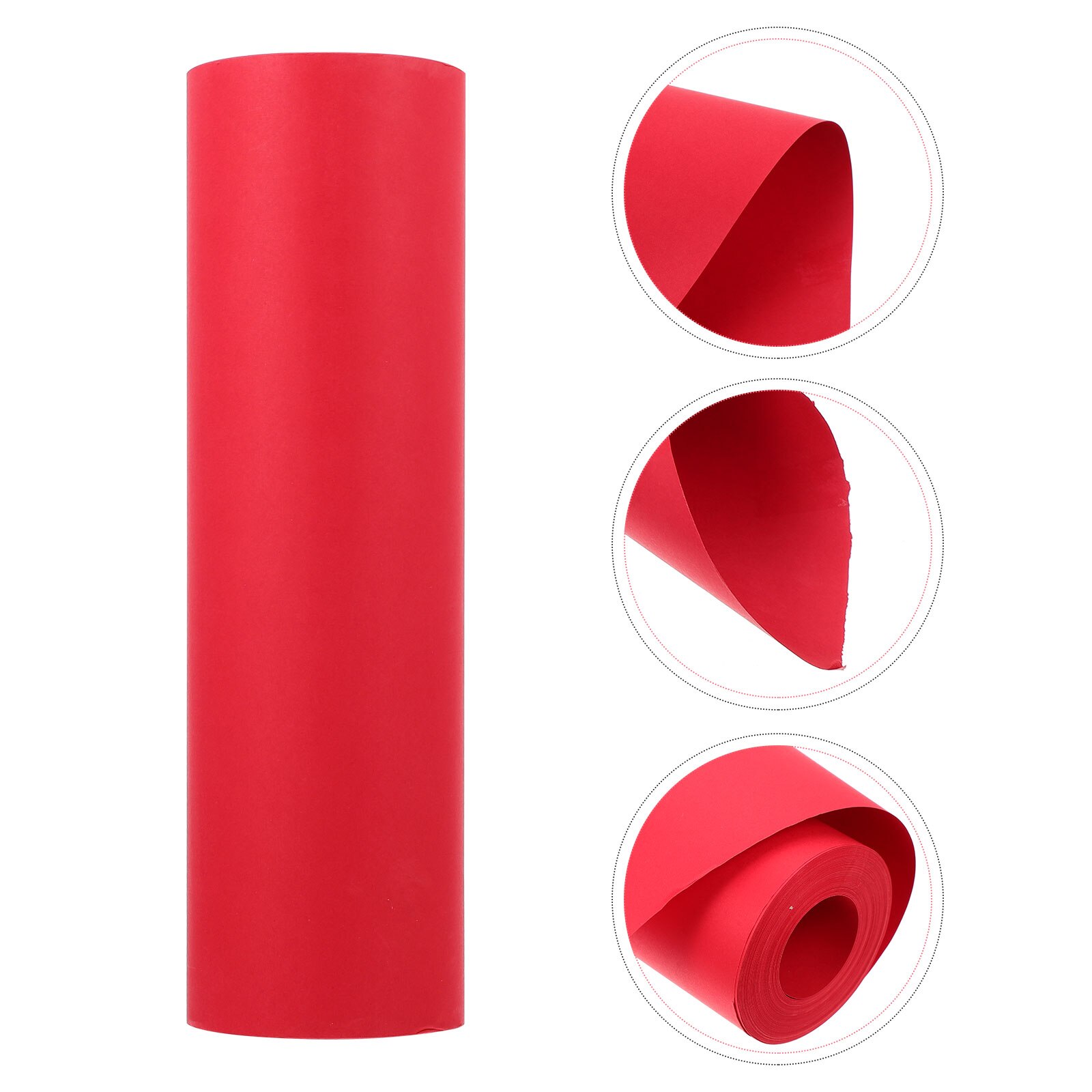 1 Roll Eenvoudige Pakket Kraftpapier Boeket Verpakking Kraftpapier Decor (Rood)