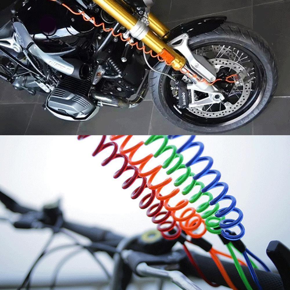 120cm Motorcycle Bike Alarm Disc Lock Reminder Antitheft Spring Security Lock Cable Cable Disc Spring Reminder Motorbike Ca U7Y5