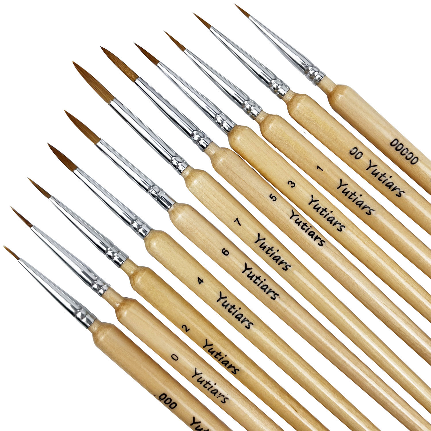 10/11pcs Miniature Paint Brushes, Detail Tip Paint Brushes Set With Ergonomic Handle - Suitable For Acrylic Painting, Oil, Wat
