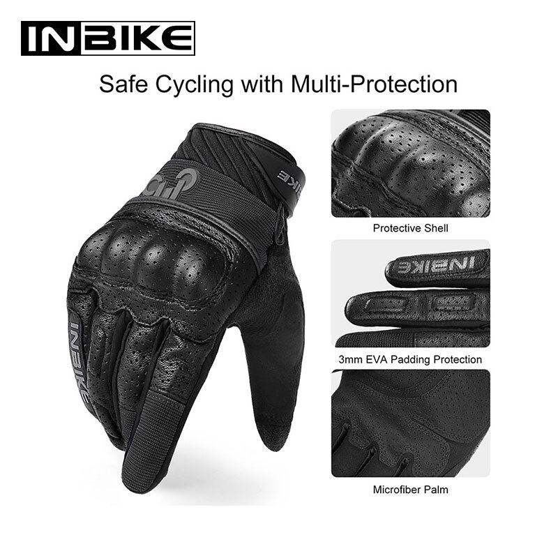 Inbike motorcykel handsker åndbare motorcykel handsker touch screen stødsikre moto guantes herre motocross handsker