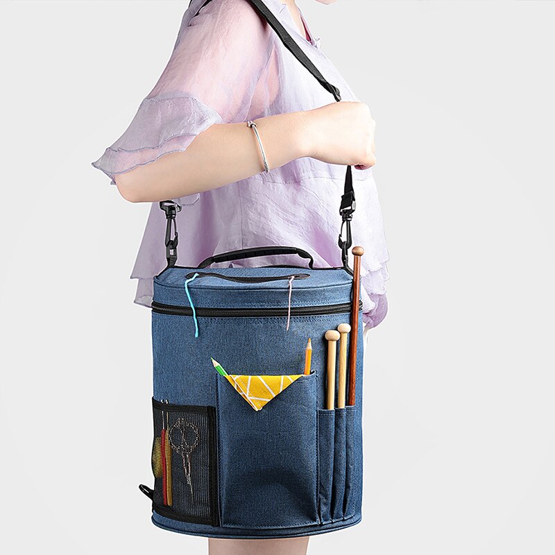 Portable Knitting Bag Crochet Organizer Bag Yarn Tote Bag Easy To Carry Crocheting&Knitting Organizer Case For Women Mom