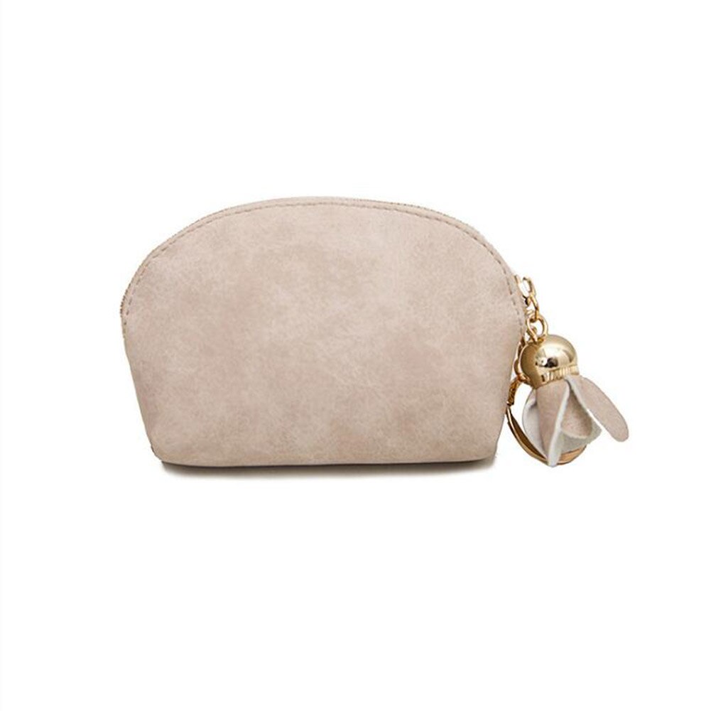 Femmes filles en cuir portefeuille porte-carte porte-monnaie embrayage sacs à main petit: Beige