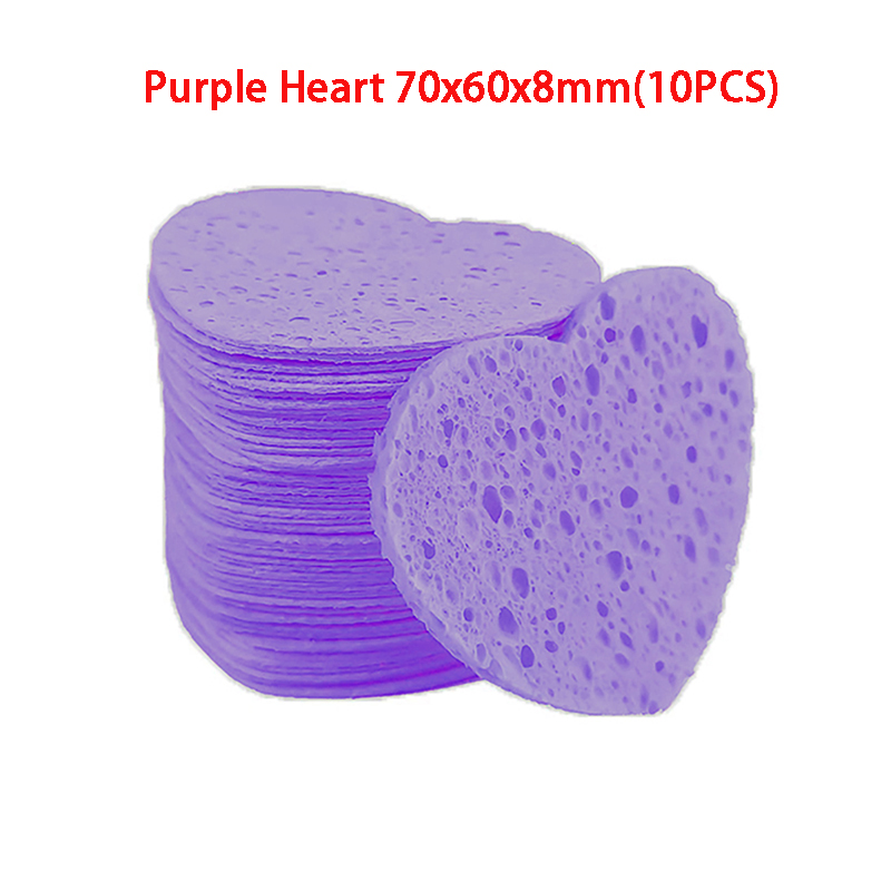 10/20PCS Reusable Face Cleaning Sponge Pad Exfoliator Mask Facial SPA Massage Makeup Removal Thicker Compress Natural Cellulose: Navy Blue