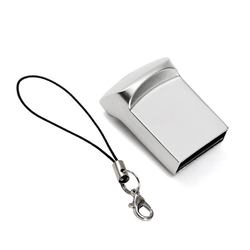 Shandian Flash Disk Ultra Mini Usb Flash Drive Memory Stick Pen Drive 4Gb 16Gb 32Gb 64gb Pendrive Flash Drive Met Touw: Silver / 4GB
