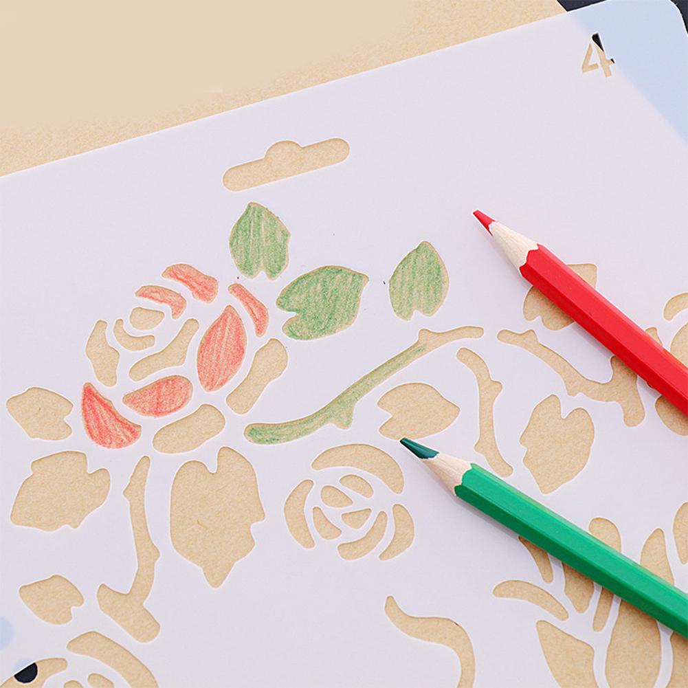 Kant Thema Hollow Heerser Stencils Voor Diy Scrapbooking Plastic Tekening Gereedschappen Fotoalbum Journal Schilderen Template R20