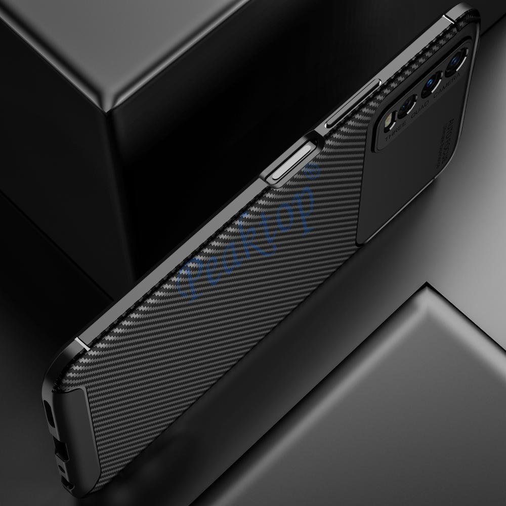 Case Voor Vivo Y20 Luxe Carbon Fiber Shockproof Soft Tpu Armor Case Voor Vivo Y20i Y20S Y11S Y12S