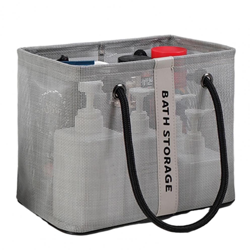 Douchetas Sneldrogend Zware Grote Capaciteit Draagbare Handgreep Mesh Bad Organizer Tas Reis Tote Handtas Organizer Mand: S / Rood