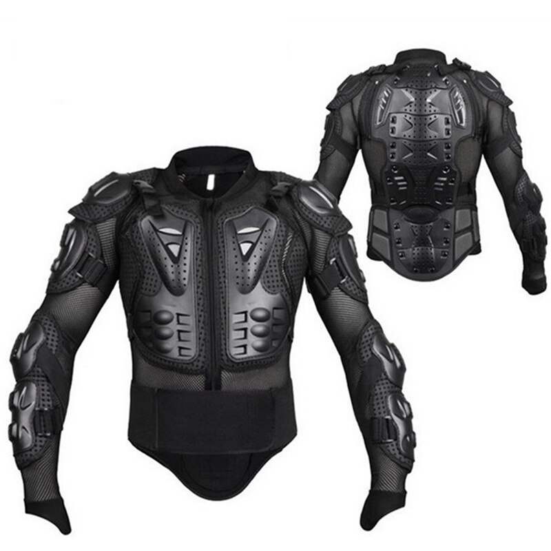 Motorcycle Armor Jacket Motorcycle Full Body Armor Shirt Jacket Back Shoulder Protect Gear S-XXXL Black