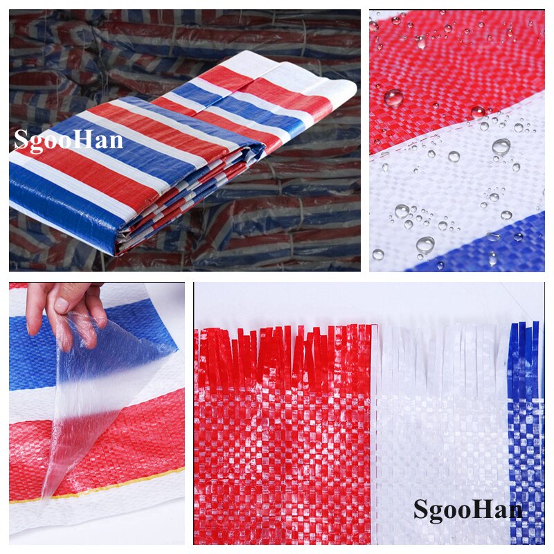 75g/m2 Rainproof Cloth Garden Plant Shed Tarpaulin Sun Shade Sail Dust Cover Ground Sheet Camping Waterproof Cloth Three-Colors