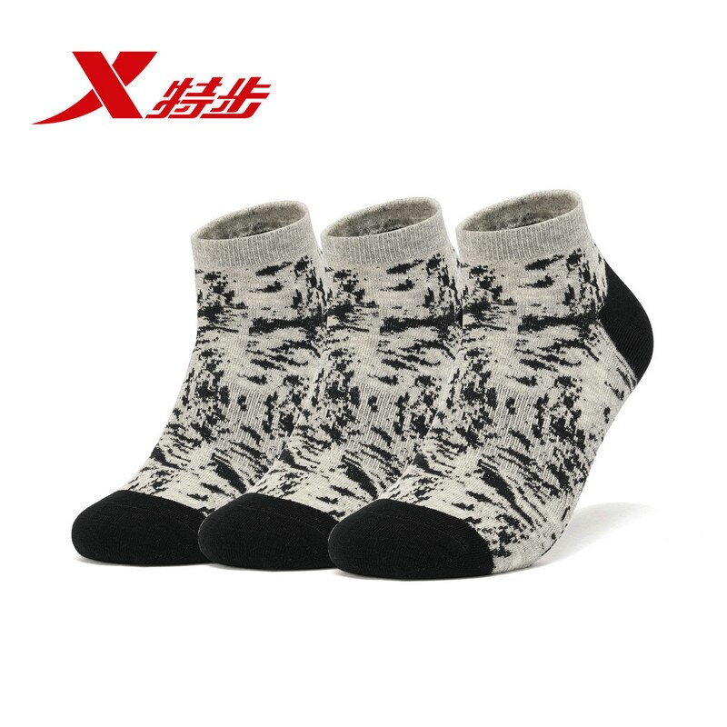 Xte Men Flat Socks 3-Pairs/Lot Breathable Socks Simple Casual Men 881439549022: Default Title