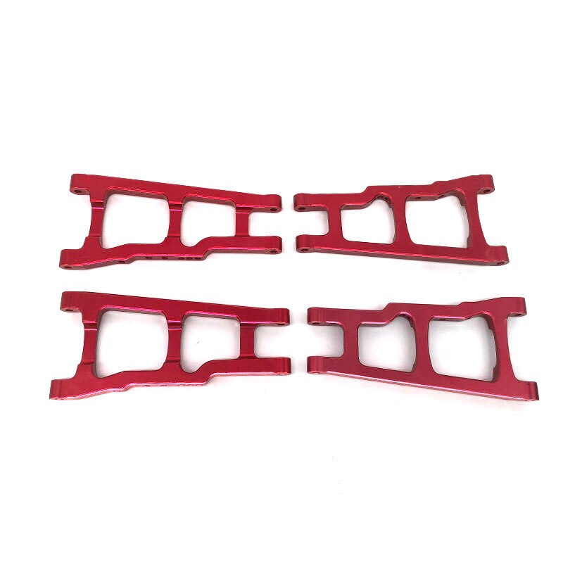 1 Set Aluminum Alloy Metal Upgrade Chassis Parts Kit For 1/10 Traxxas SLASH 4x4 RC Car Truck Parts Accessories: Front rear arm red