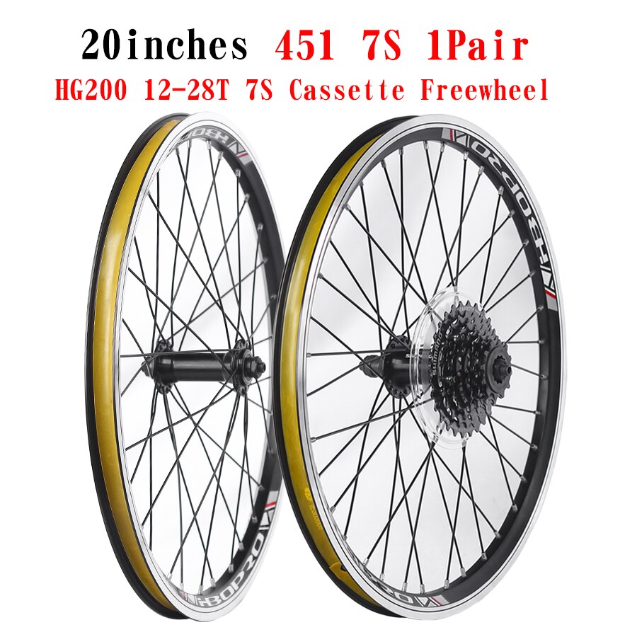 20inch Folding Bike Wheel Rims 451 406 Aluminum alloy RM30 100/135mm 2bearing Wheelset V brake 32H 7-10speed Bicycle wheels