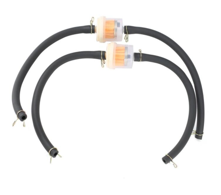 2pcs Motorcycle Fuel Filter Universal Scooter motorcycle 6mm Inline Gas Petrol Liquid Fuel Filter Hose With 4 Clips
