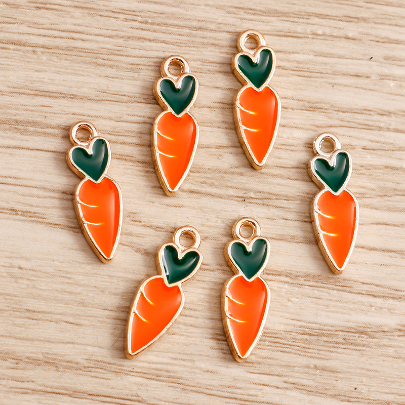 10 pçs/lote Esmalte Encantos para Brincos Pingentes Colares Fruta Morango Abacaxi Banana Laranja Encantos Artesanais Fazer Jóias