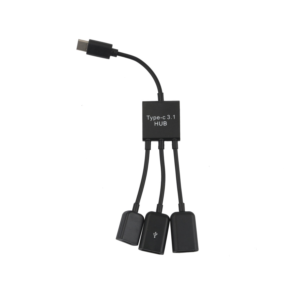 Carprie Type-C Kabel 3 In 1 Usb C Otg Host Kabel Hub Cord Adapter Connector Splitter 6J13