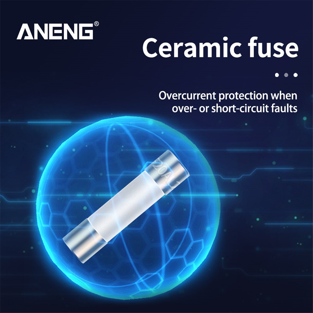 6X30MM 5PCS 200Ma + 5PCS 20A Ceramic Fuse For Multimeter Instrument