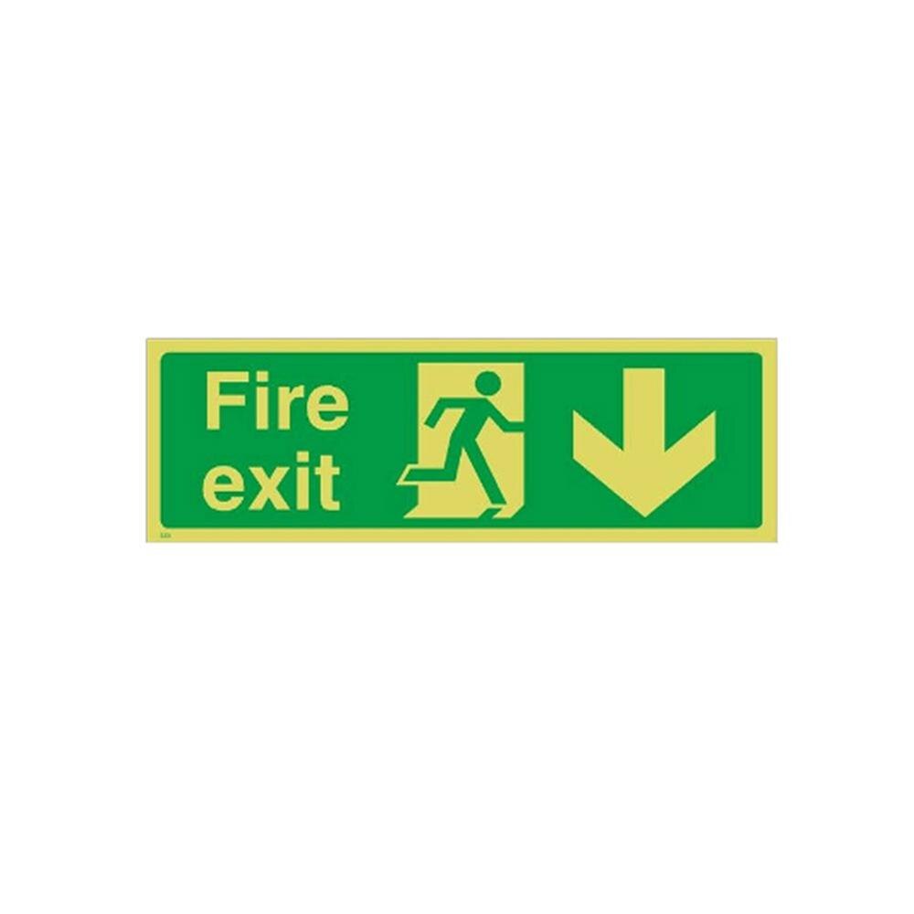 1pc lysende sikkerhedsadvarselskilt logo indkøbscenter hotel kælder exit skiltning til vejledning transport: 2