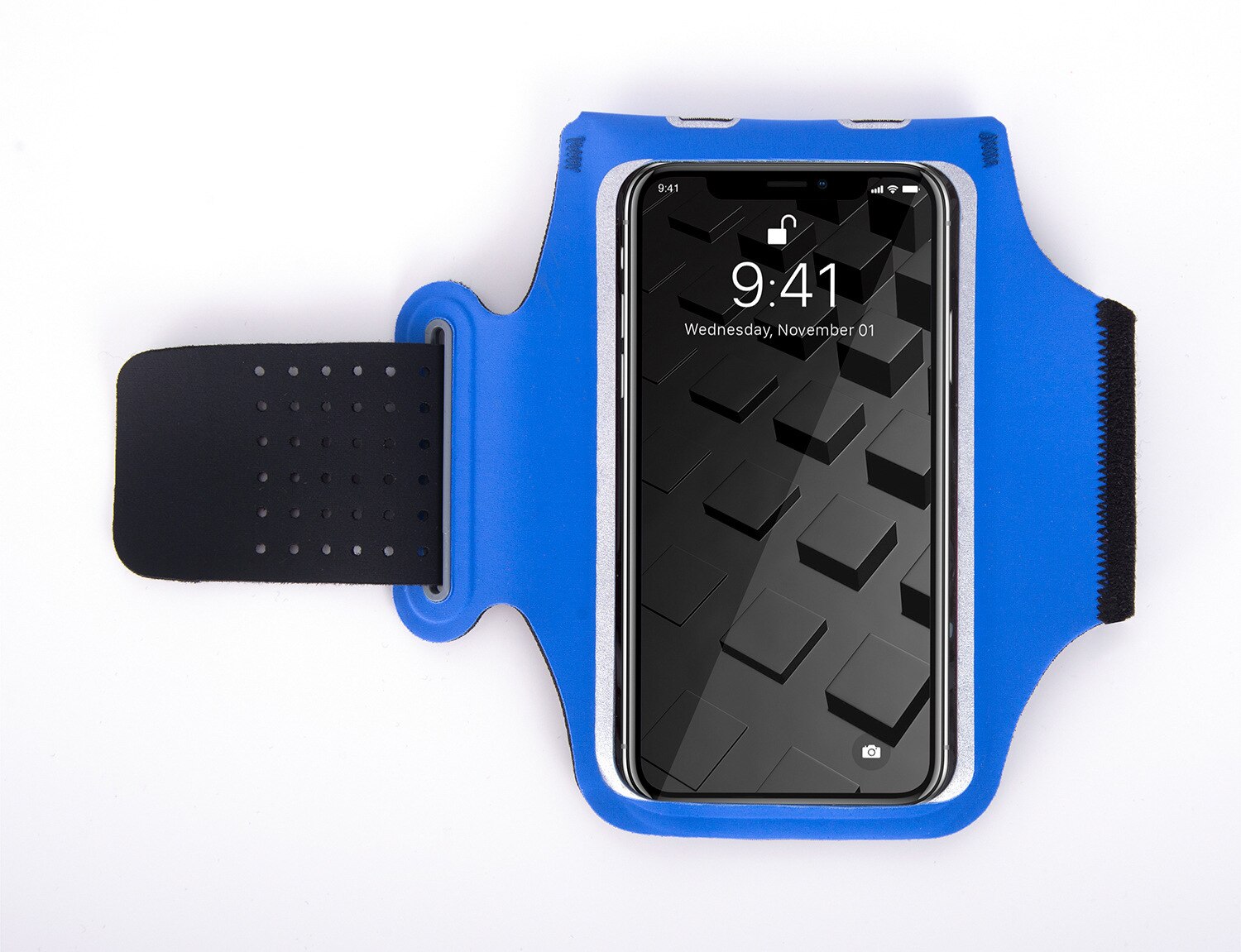 Thin Running Sport Phone Case On Hand Mobile Holder Brassard Arm Band Wrist Bag For IPhone 7 XR Pro Plus Xiaomi Huawei Armband: blue