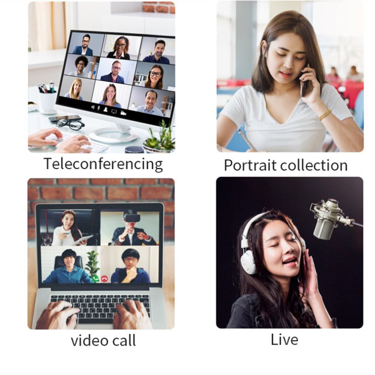 Webcam 1080P Autofocus cámara Web de 1080P USB disco libre con micrófono HD 4K W18 cámara para PC portátil en directo de la Conferencia