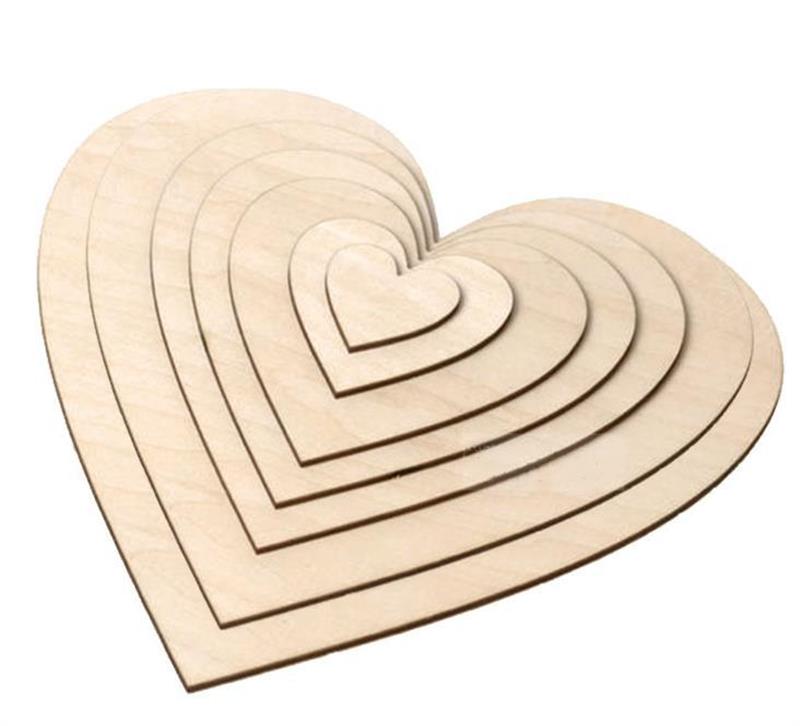 10-100 sztuk niedokończone drewniane serca puste plastry drewna 1cm-8cm DIY rzemiosło drewniane koło dyski na boże narodzenie malowanie ślub dekoracje