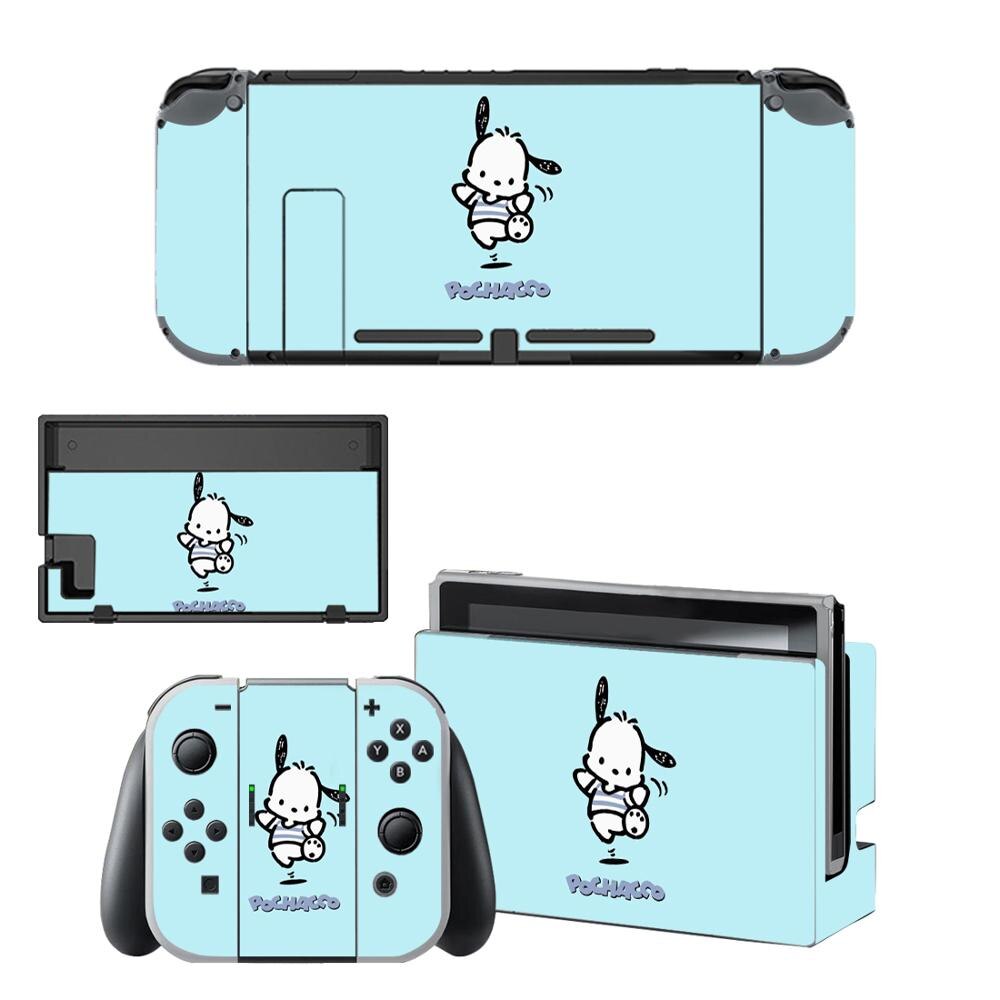 Pochacco-pegatinas de piel para Nintendo Switch, pegatinas de vinilo para consola Nintendo Switch y controlador Joy-Con: KQBYSNS0108