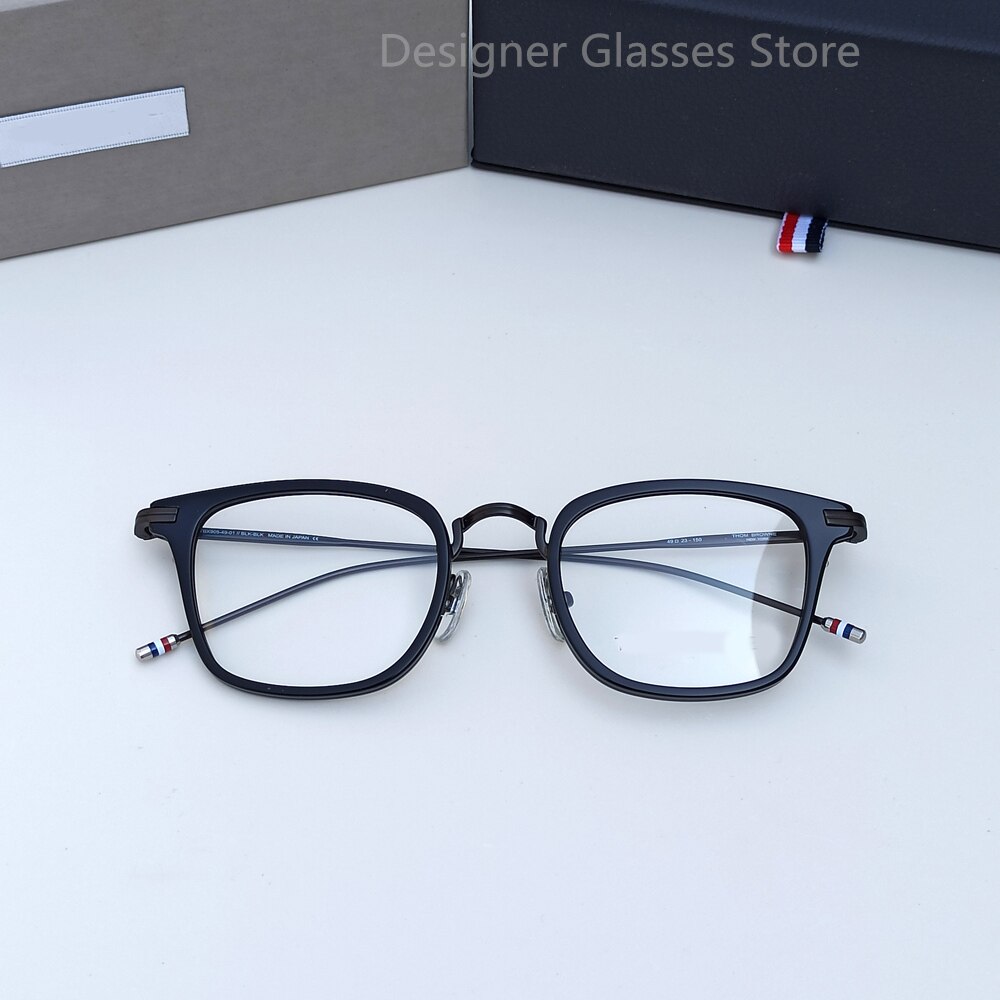 2022 Brand THOM Glasses Men Women&#39;s Eyeglasses With Frame TBX905 Computer Prescription Eyewear Optical Myopia Glasses: BLACK GUN