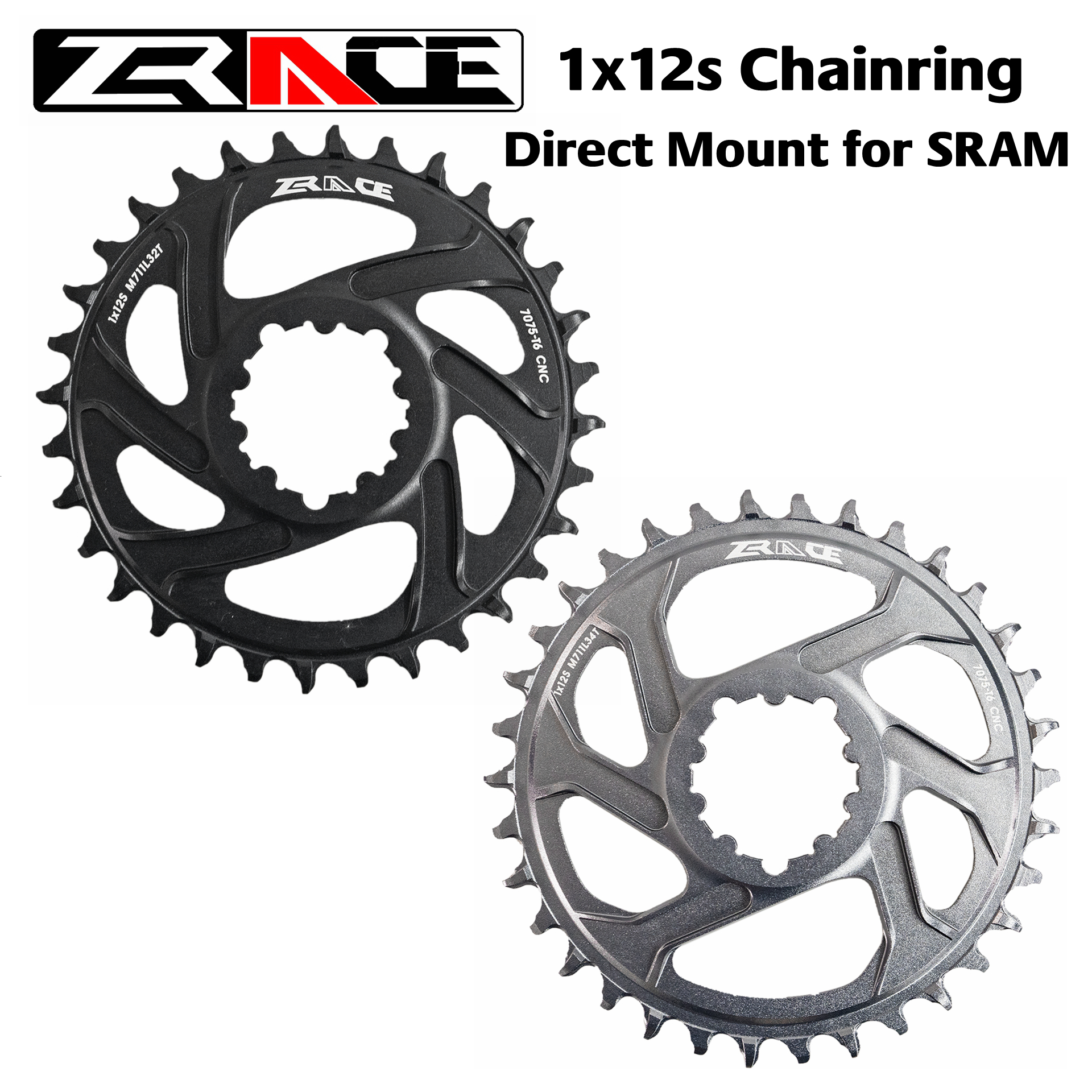 ZRACE 1 x 12s Chainwheel, 28/30/32/34/36T 7075AL V... – Grandado