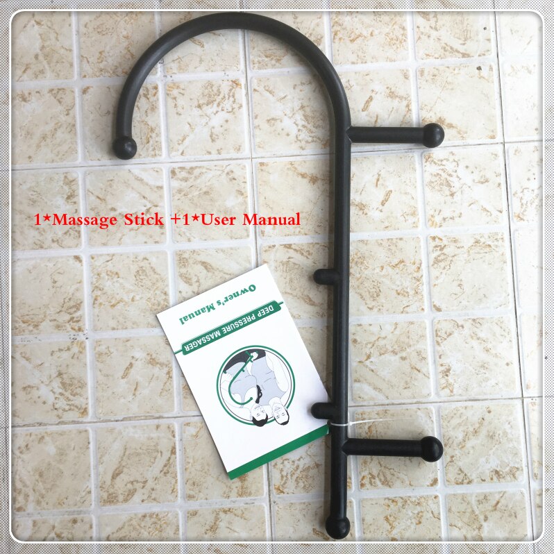 Bâton d&#39;auto-Massage à Point de déclenchement, crochet Theracane, soulagement des muscles du corps, Thera Cane, masseur de dos, outils thérapeutiques, Massage et Relaxation: Black