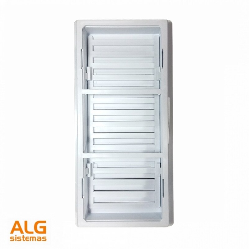 Rejilla ventilación baño PVC 9.8x22.5 cm con marco – Grandado