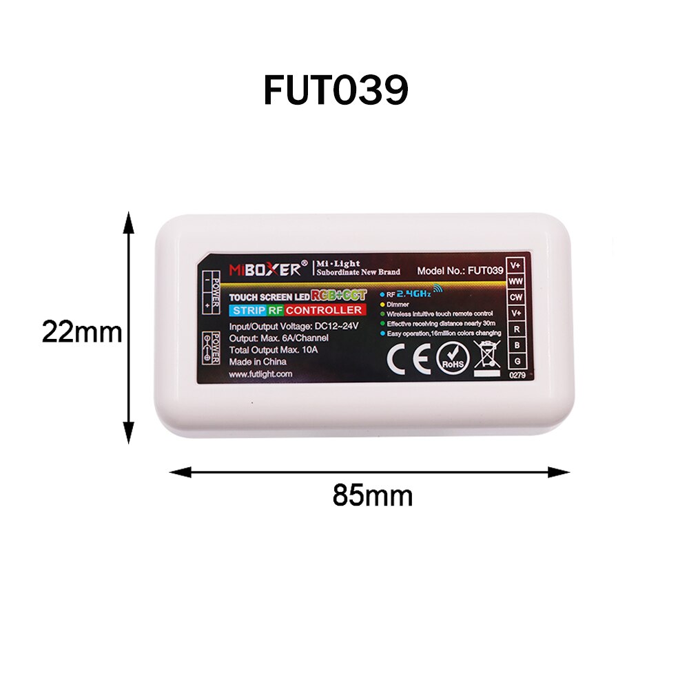 Mi lumière WiFi boîte RGBCCT contrôleur 2.4GHz passerelle MIBOXER WL-Box1 4 zones RF télécommande couleur température LED gradateur: FUT039