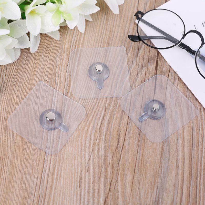2Pcs Naadloze Zelfklevende Nagel Haak Holder Muur Hanger Opknoping Kit Voor Fotolijst Painting Poster Klok Geen boren