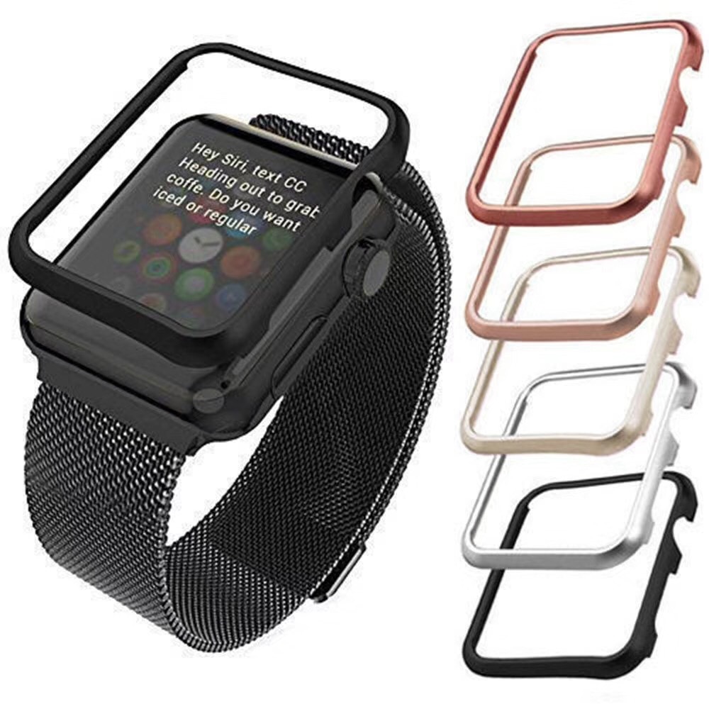 Bedst til apple watch serie 5 beskyttende etui 44mm 40mm metalur etui til iwatch 5 4 3 2 1 38mm 42mm beskyttende cover shell